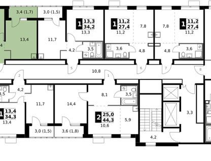 1-к. квартира, 32 м²