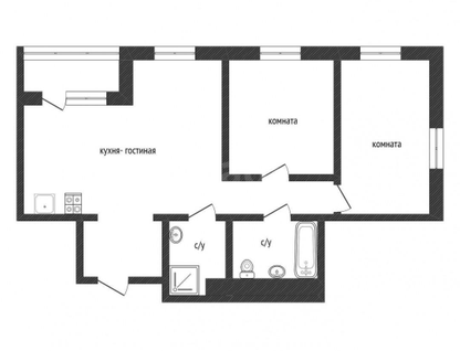 2-к. квартира, 68,2&nbsp;м²