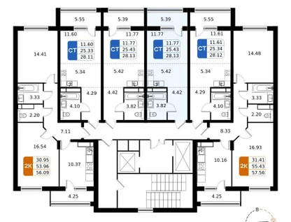 Студия, 28 м²