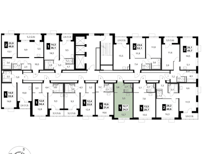 Студия, 24 м²