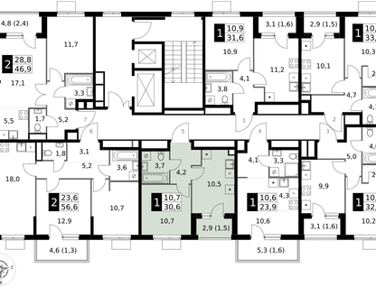 1-к. квартира, 30 м²