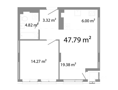 2-к. квартира, 47,8&nbsp;м²