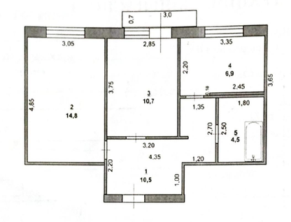 2-к. квартира, 47,4&nbsp;м²