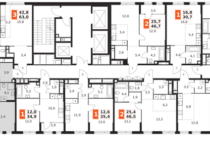 3-к. квартира, 65&nbsp;м²