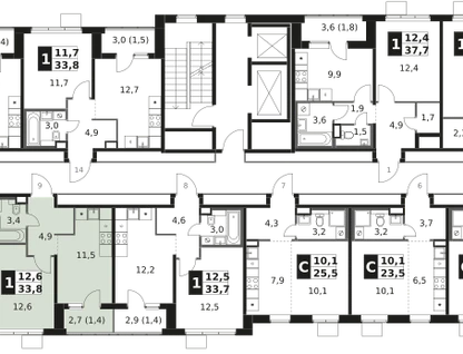 1-к. квартира, 33&nbsp;м²