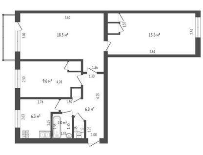 3-к. квартира, 59,4&nbsp;м²
