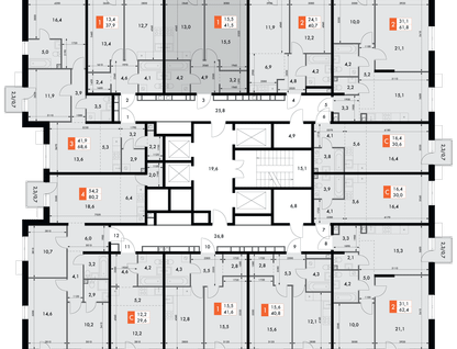 1-к. квартира, 41 м²