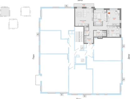 4-к. квартира, 87&nbsp;м²