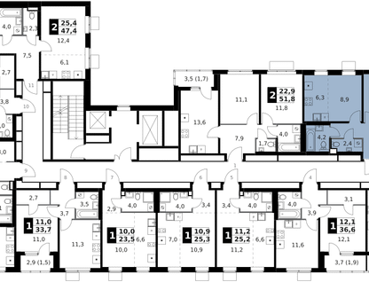 3-к. квартира, 62&nbsp;м²