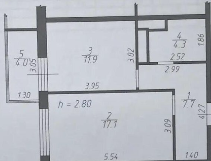 1-к. квартира, 41 м²