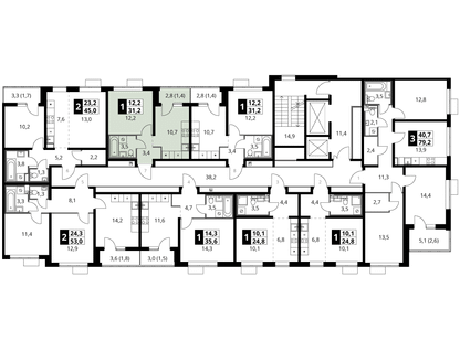 1-к. квартира, 31&nbsp;м²
