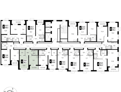 1-к. квартира, 34&nbsp;м²