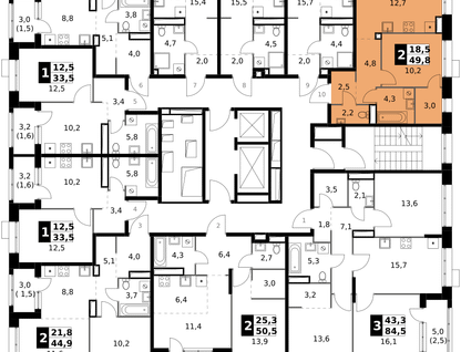2-к. квартира, 49 м²