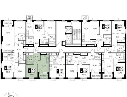 1-к. квартира, 33 м²