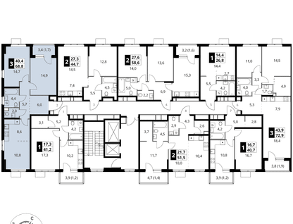 3-к. квартира, 68&nbsp;м²