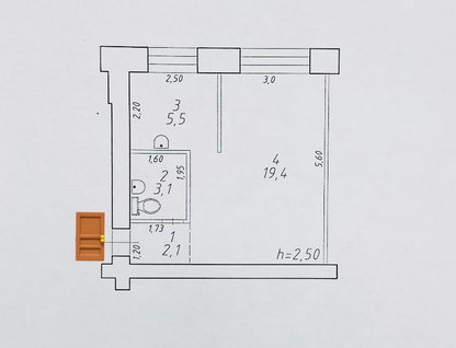 1-к. квартира, 30,1&nbsp;м²