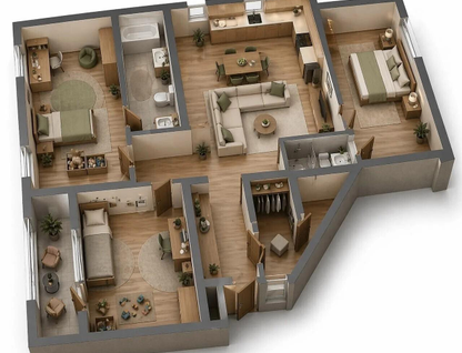 3-к. квартира, 87,6&nbsp;м²