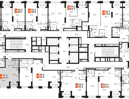 Студия, 34 м²