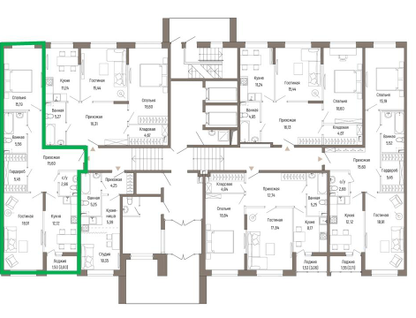 2-к. квартира, 77&nbsp;м²