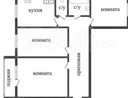 3-к. квартира, 67 м²