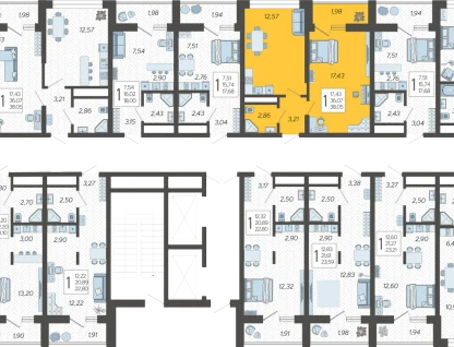 1-к. квартира, 38&nbsp;м²