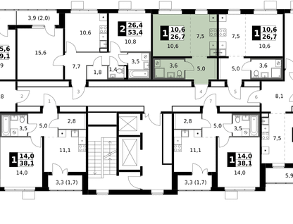 Студия, 26&nbsp;м²
