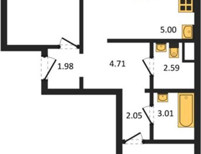 2-к. квартира, 56,6&nbsp;м²