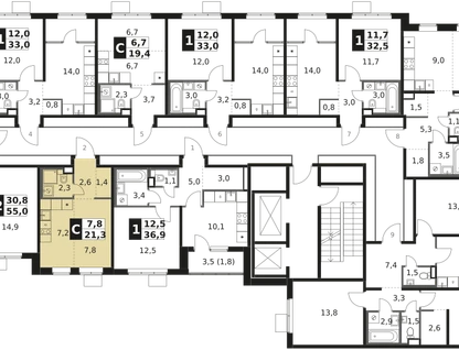 Студия, 21 м²