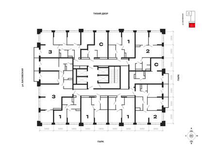 2-к. квартира, 66&nbsp;м²