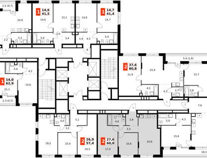 3-к. квартира, 60&nbsp;м²