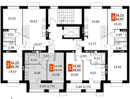 1-к. квартира, 29&nbsp;м²