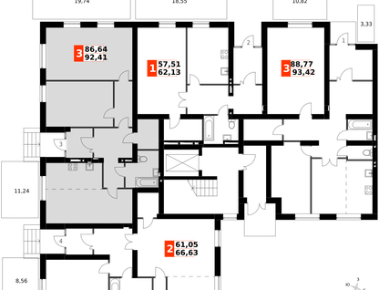 3-к. квартира, 101&nbsp;м²