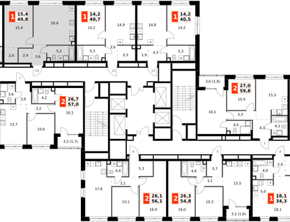 2-к. квартира, 49 м²