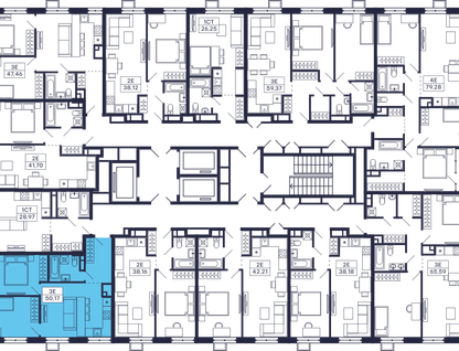 2-к. квартира, 52 м²