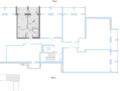 2-к. квартира, 40 м²