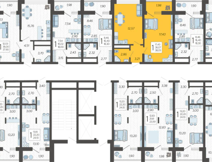 1-к. квартира, 38&nbsp;м²