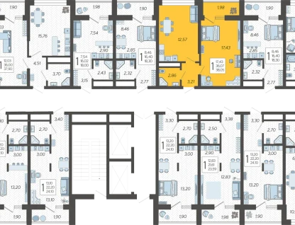1-к. квартира, 38&nbsp;м²