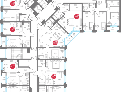 3-к. квартира, 77&nbsp;м²