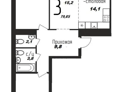 3-к. квартира, 78,3&nbsp;м²