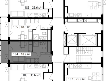 Студия, 18&nbsp;м²