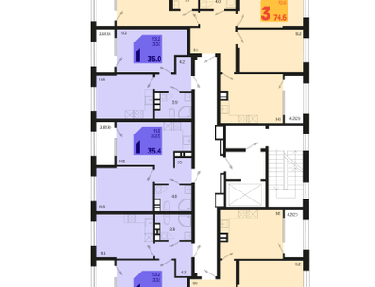 3-к. квартира, 78&nbsp;м²