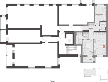 3-к. квартира, 69&nbsp;м²