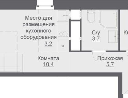 Студия, 26&nbsp;м²