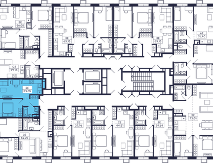 1-к. квартира, 39 м²