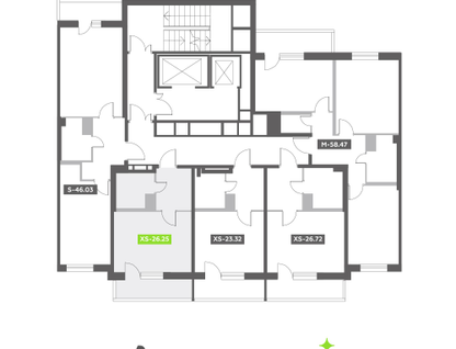 Студия, 26&nbsp;м²