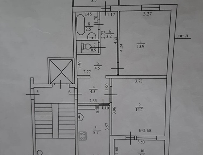 2-к. квартира, 58&nbsp;м²