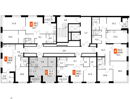 Студия, 33&nbsp;м²