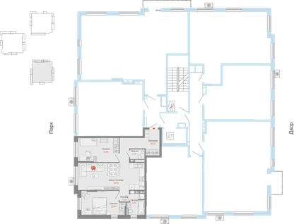 3-к. квартира, 68&nbsp;м²