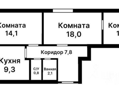 3-к. квартира, 66,7&nbsp;м²
