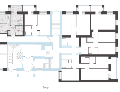 1-к. квартира, 34&nbsp;м²